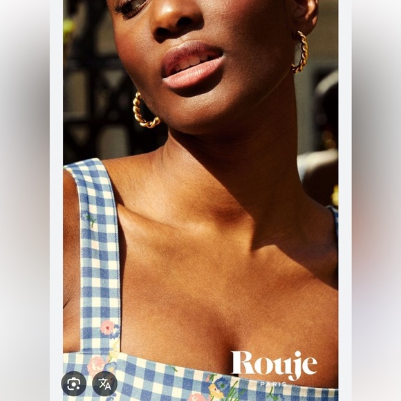 Rouje Anael Blue Checkered Floral Dress - Picture 4 of 11